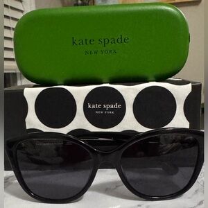 NEW Kate Spade Hensley Sunglasses Black Cat Eyed Sunglasses